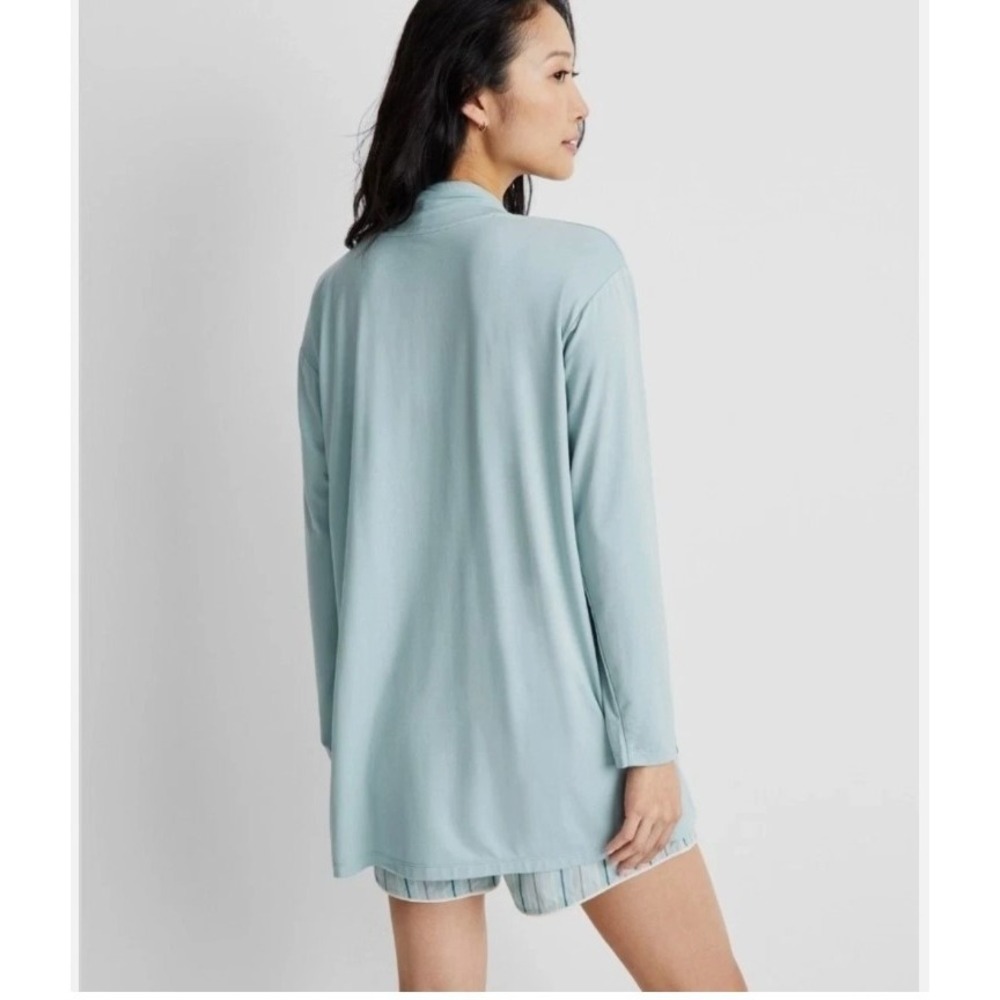 State of Day Intimates Sage Green Tencel Modal Open Front Cardigan Robe XL New